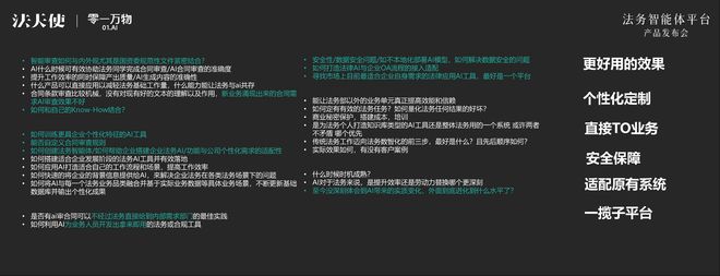 零一萬物聯合發布法務智能體平臺,推出行業首個“知識庫+工作流+AI”全棧方案