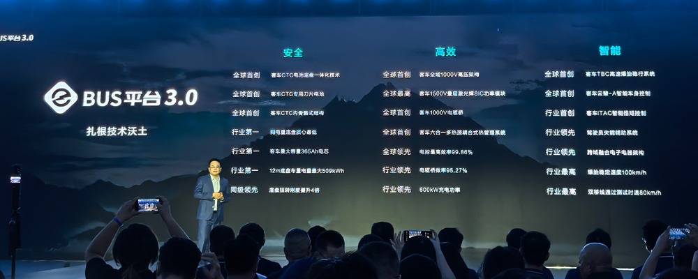比亞迪e-Bus平臺3.0首款客車C11上市,電動客車進入千伏時代